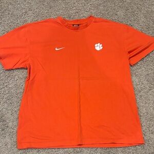 Worn Once Nike Bright Orange Clemson Tigers Men's Short Sleeve Dri-fit Tee
